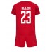 Denemarken Pierre-Emile Hojbjerg #23 Babykleding Thuisshirt Kinderen WK 2022 Korte Mouwen (+ korte broeken)